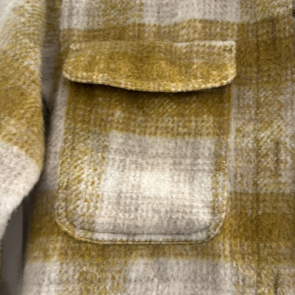 Zara Yellow Plaid Shacket Button Up - Picture 4 of 9